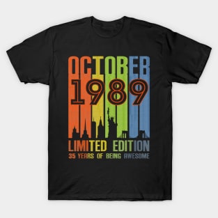 October 1989 35 Years Of Being Awesome Limited Edition T-Shirt